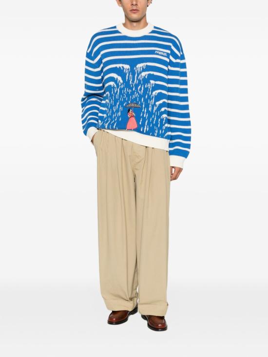 26FW 하우스 오브 에러스 스웨터 HEFW26SW03012 1331 BLUE CREAM - HOUSE OF ERRORS