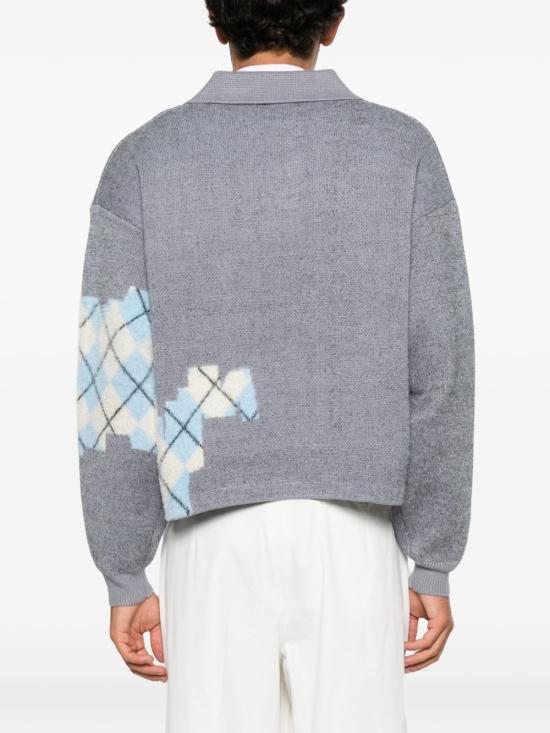 26FW 하우스 오브 에러스 스웨터 HEFW26SW02708 8474 GREY PLAID - HOUSE OF ERRORS