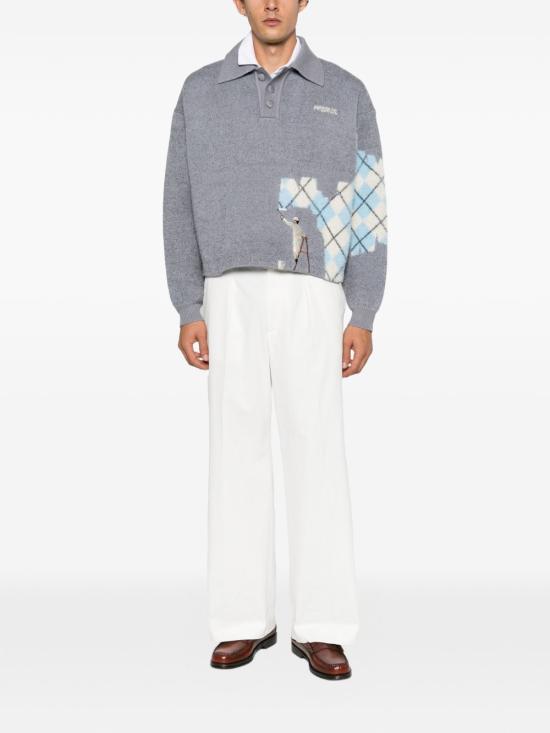 26FW 하우스 오브 에러스 스웨터 HEFW26SW02708 8474 GREY PLAID - HOUSE OF ERRORS