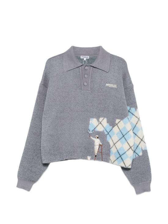 26FW 하우스 오브 에러스 스웨터 HEFW26SW02708 8474 GREY PLAID