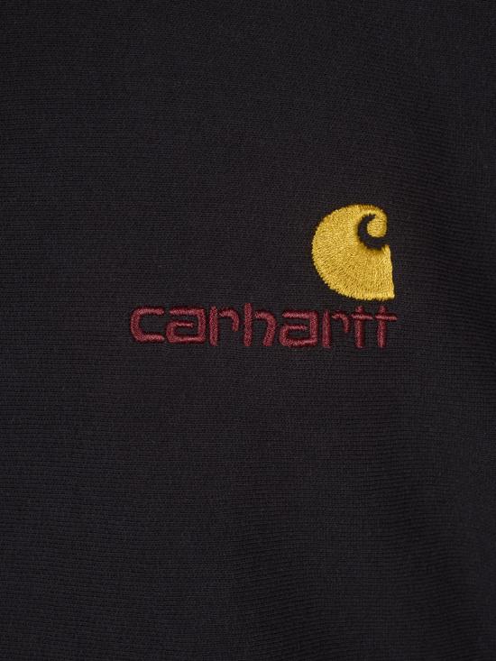 26FW 칼하트 WIP 후드 아메리칸 스크립트 스웨트셔츠 I028279 89XX BLACK - CARHARTT WIP