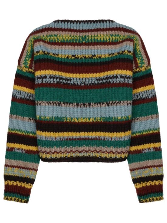  셀린느 물리네 알파카 & 울 크루넥 스웨터 RY0PR2V08 31GM Multicolor - CELINE