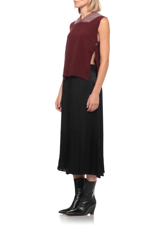 26FW 마르지엘라 투 톤 버진 울 베스트 S51TH0096 M13304211F BURGUNDY - MAISON MARGIELA