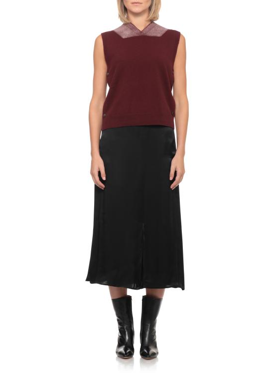 26FW 마르지엘라 투 톤 버진 울 베스트 S51TH0096 M13304211F BURGUNDY - MAISON MARGIELA
