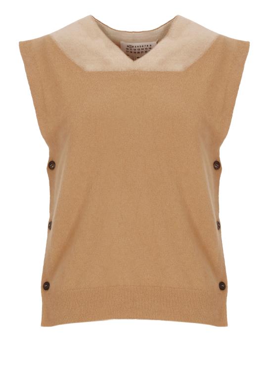 26FW 마르지엘라 투 톤 버진 울 베스트 S51TH0096 M13304131F BEIGE