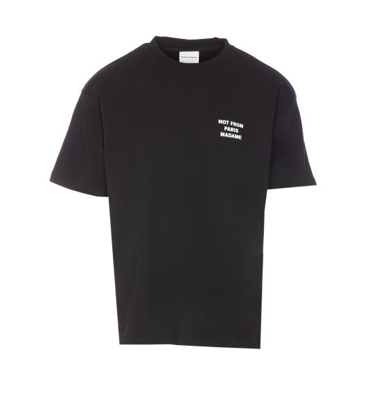 26FW 드롤드무슈 반팔 티셔츠 TS203 CO002BL BLACK