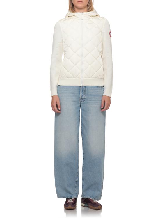 26FW 캐나다구스 하이브리지 휴론 퀼티드 니트 후드 6800L HYBRIDGE QUILTED9467 WHITE - CANADA GOOSE