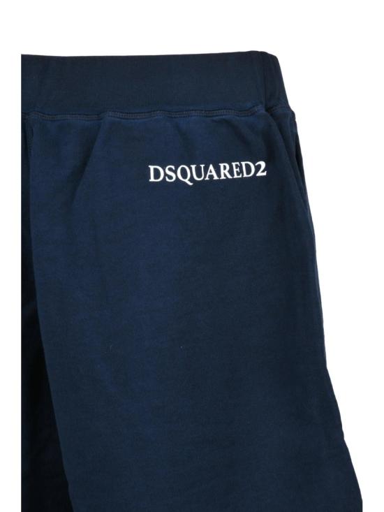 25FW 디스퀘어드2 숏팬츠 파란색 면 스웨트셔츠 반바지 - DSQUARED2