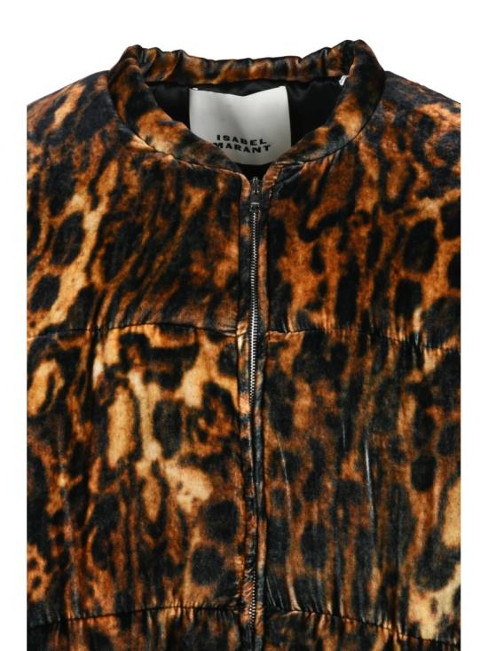 25FW 이자벨마랑 자켓 갈색 비스코스 혼방 동물털 다운 재킷 - ISABEL MARANT