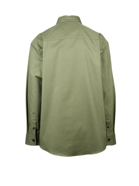 25FW 오프화이트 긴팔 셔츠 밀리터리 그린 코튼 오버사이즈 - OFF WHITE
