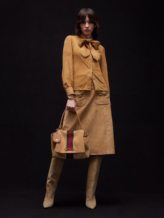 26FW 구찌 파파라초 미디엄 탑 핸들백 875018AAGIR 9560 BEIGE - GUCCI
