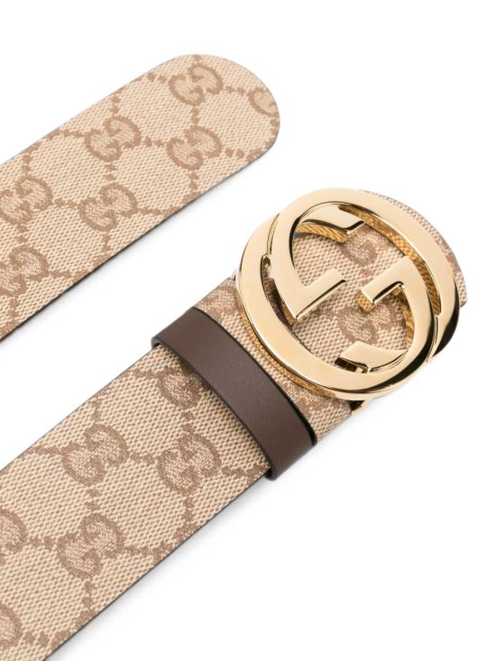 26FW 구찌 인터로킹 G 버클 리버시블 벨트 876356AAGRK 9751 BEIGE - GUCCI