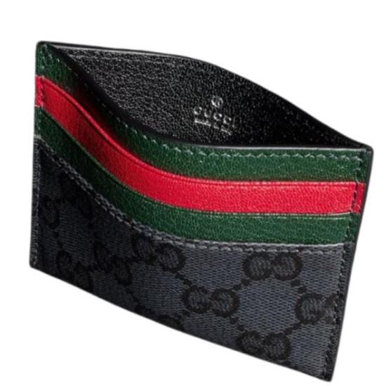 26FW 구찌 GG 캔버스 웹 카드 슬롯 카드 케이스 A0071BFAGI8 1081 NERO - GUCCI
