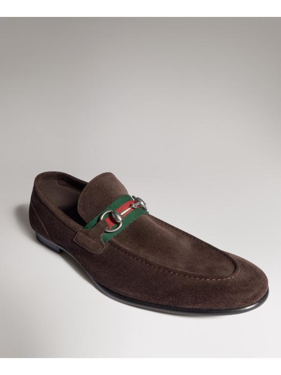 26FW 구찌 코모 홀스빗 스웨이드 로퍼 874936AAG9O 2052 MARRONE - GUCCI