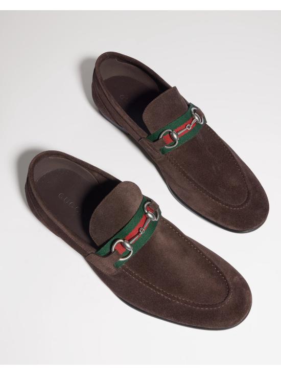 26FW 구찌 코모 홀스빗 스웨이드 로퍼 874936AAG9O 2052 MARRONE - GUCCI