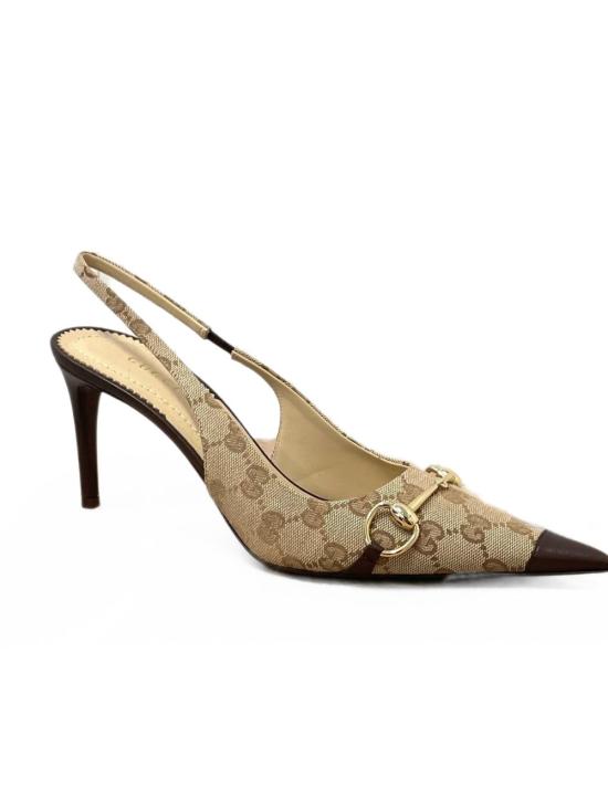 26FW 구찌 돈나 슬링백 펌프스 힐 A0068TFAGHW 9650 BEIGE - GUCCI