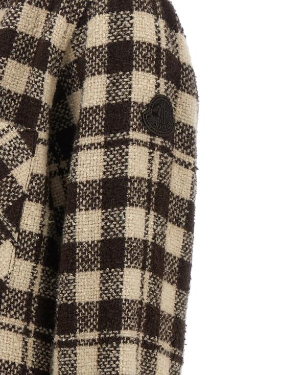 26FW 몽클레어 블라우스/셔츠 체크 셔츠, 셔츠와 블라우스, 갈색 - MONCLER
