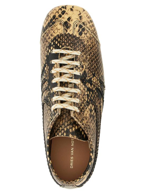 26FW 드리스 반 노튼 스니커즈 뱀피 무늬  베이지 - DRIES VAN NOTEN