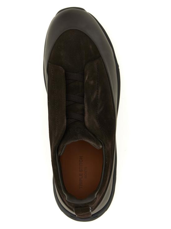 26FW 에르메네질도제냐 스니커즈 트리플 스티치™ 몬테  브라운 - ERMENEGILDO ZEGNA