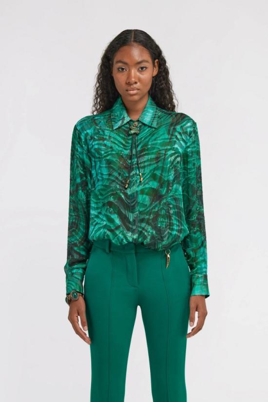  로베르토 카발리 탑 2100000560127 Green - ROBERTO CAVALLI