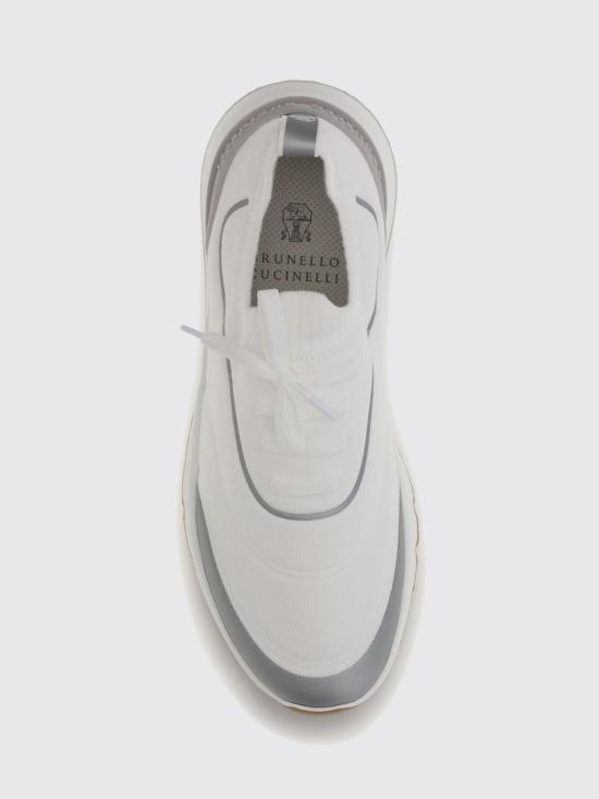 26FW 브루넬로 쿠치넬리 스니커즈 MZUAUFO340 CBM68 WHITE DOM - BRUNELLO CUCINELLI
