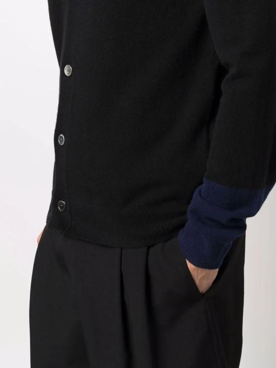 26FW 꼼데가르송 파인 니트 버튼업 가디건 FZ N109 PER 1 BLACK NAVY - COMME DES GARCONS