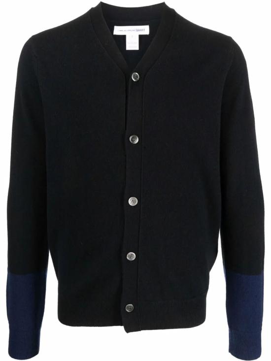 26FW 꼼데가르송 파인 니트 버튼업 가디건 FZ N109 PER 1 BLACK NAVY