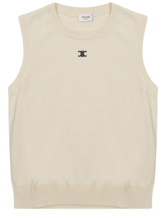  셀린느 탑 파인 울 RX0I70100 01OW Neutrals