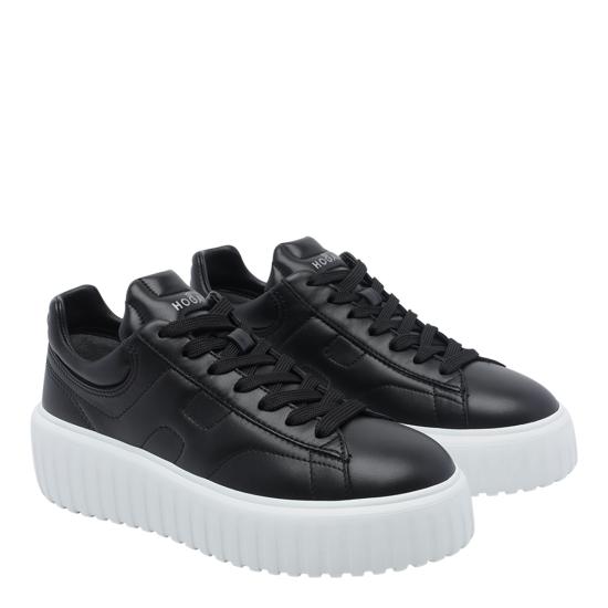 26FW 호간 H-스트라이프 스니커즈 HXW6450FC60 LE9B999 BLACK - HOGAN