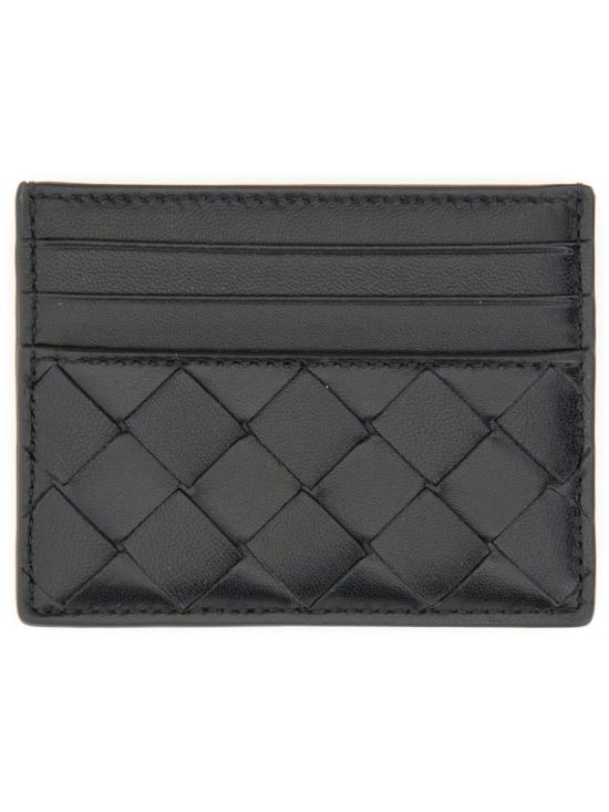  보테가베네타 인트레치아토 크레딧 카드 케이스 796324 VCPP38425 Black - BOTTEGA VENETA