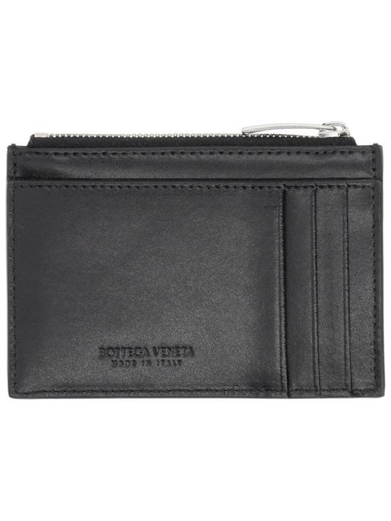  보테가베네타 캐세트 집 카드 케이스 853519 VBWD38803 Black - BOTTEGA VENETA