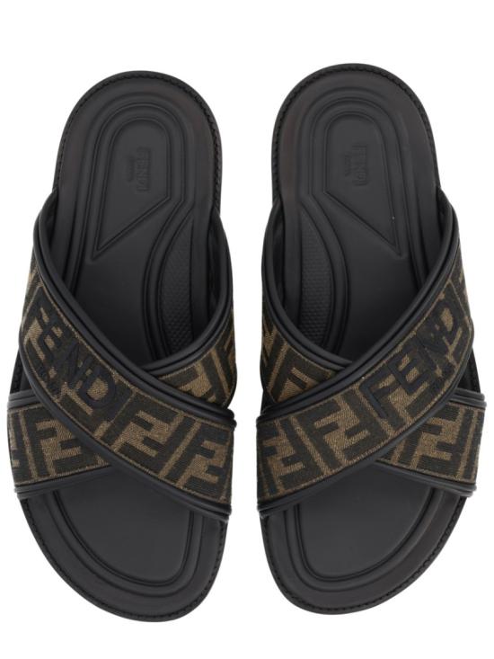  펜디 패브릭 슬라이드 7X1548 AJZEF0R7R Brown - FENDI