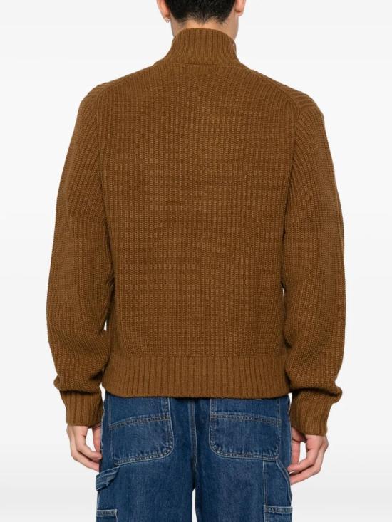 26FW 칼하트 WIP 디트로이트 하프 집 스웨터 I035398 3TGXX WIP H BROWN DOM - CARHARTT WIP