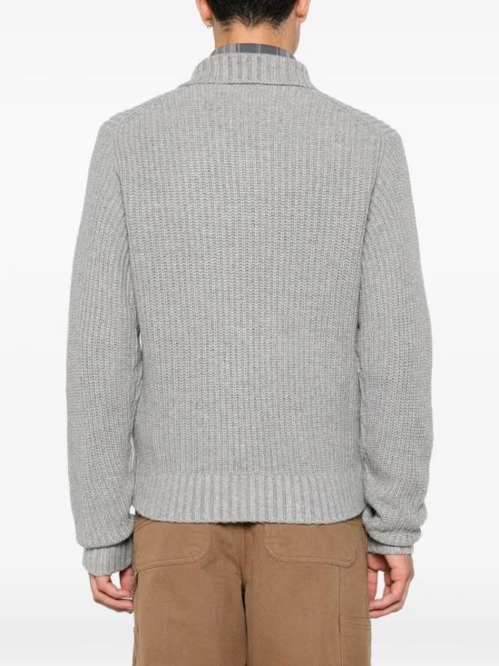 26FW 칼하트 WIP 디트로이트 하프 집 스웨터 I035398 V6XX GREY HEATHER DOM - CARHARTT WIP