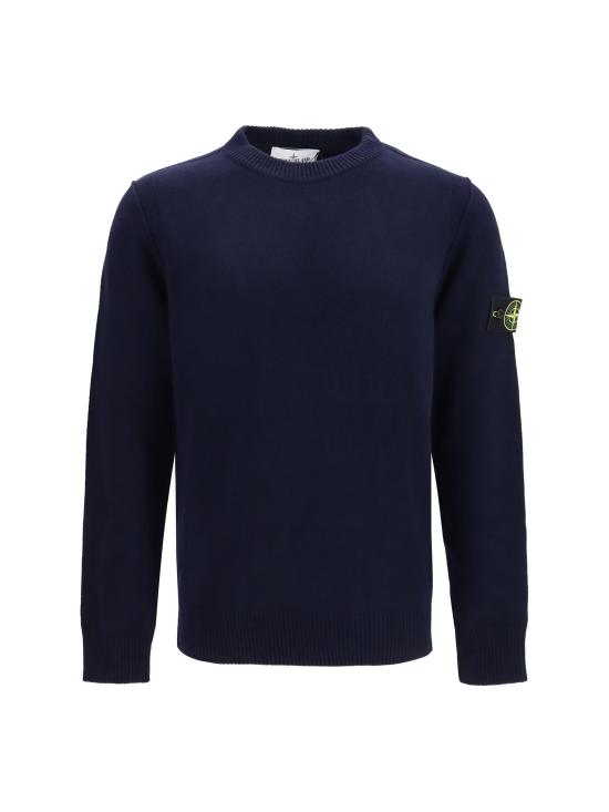 26FW 스톤 아일랜드 램스울 립드 트림 레귤러 핏 크루넥 점퍼 L2S15 5100072 S00A3 V0020 NAVY BLUE DOM
