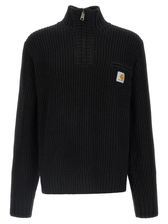 26FW 칼하트 WIP 디트로이트 하프 집 스웨터 I035398 89XX BLACK DOM