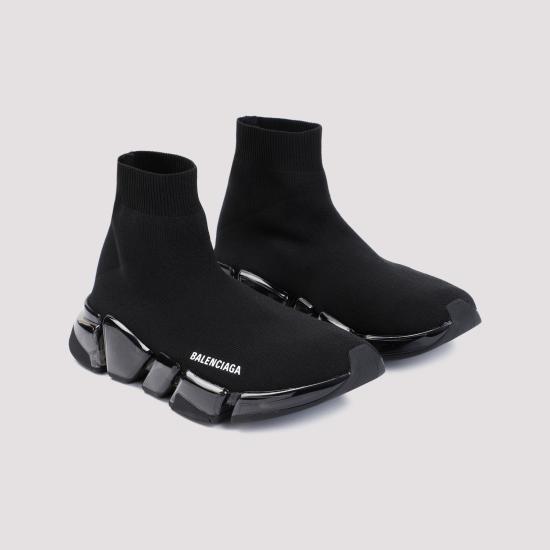 26FW 발렌시아가 스피드 2.0 풀 클리어 솔 리사이클드 니트 스니커즈 617239 W2DC4 1000 BLACK - BALENCIAGA