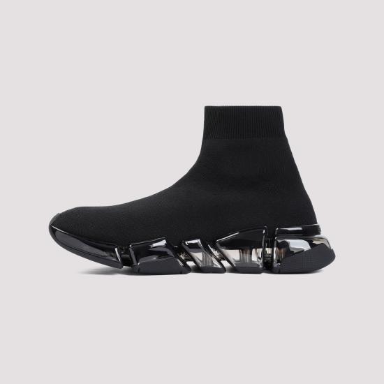 26FW 발렌시아가 스피드 2.0 풀 클리어 솔 리사이클드 니트 스니커즈 617239 W2DC4 1000 BLACK - BALENCIAGA