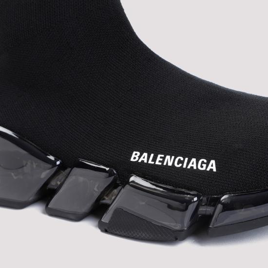 26FW 발렌시아가 스피드 2.0 풀 클리어 솔 리사이클드 니트 스니커즈 617239 W2DC4 1000 BLACK - BALENCIAGA