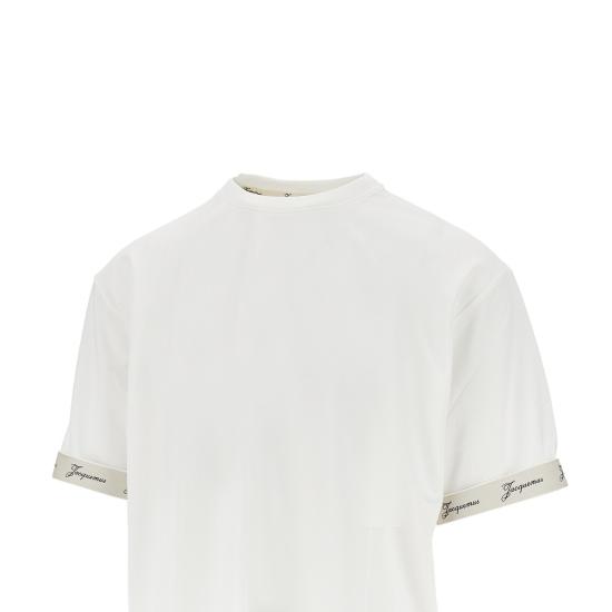 26FW 자크뮈스 롱 카레 반팔 티셔츠 TSM00578AJ00254 White - JACQUEMUS