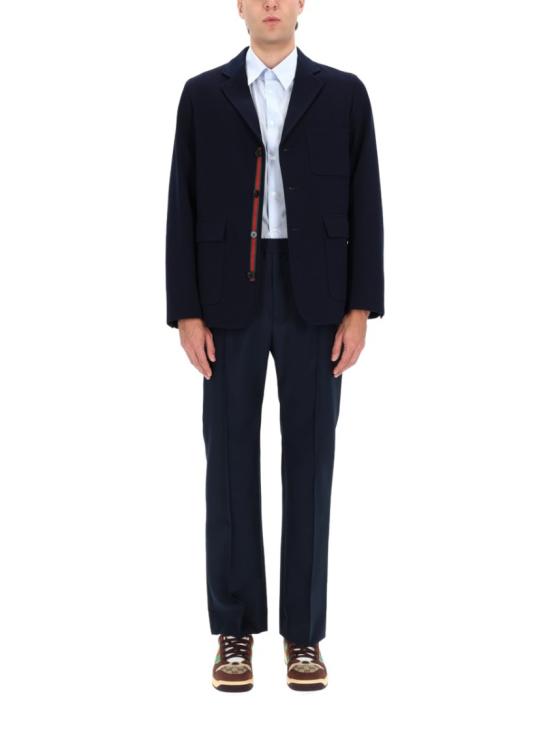  구찌 웹 디테일 스트라이프 코튼 셔츠 852707 ZAS5W4305 Blue - GUCCI