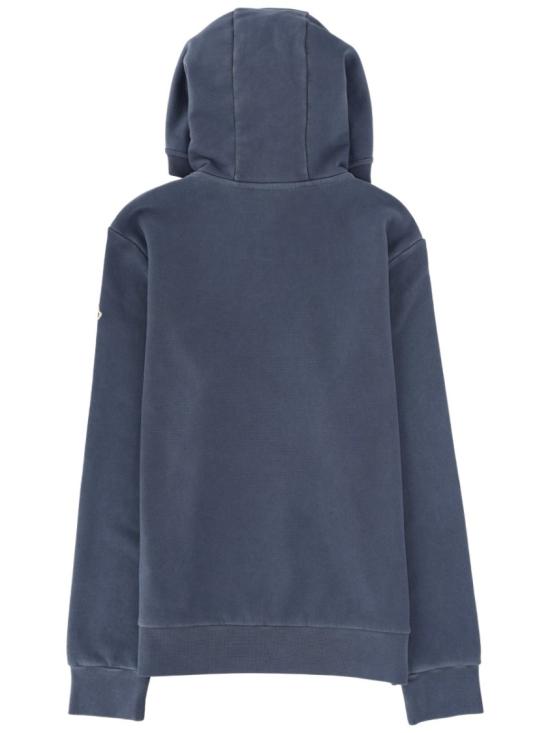  몽클레어 로잉 로고 코튼 후드 8G00012 89BAZ74P Blue - MONCLER