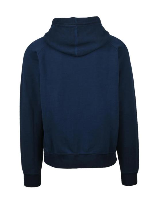 25FW 디스퀘어드2 탑 파란색 면 크롭 후드티 - DSQUARED2