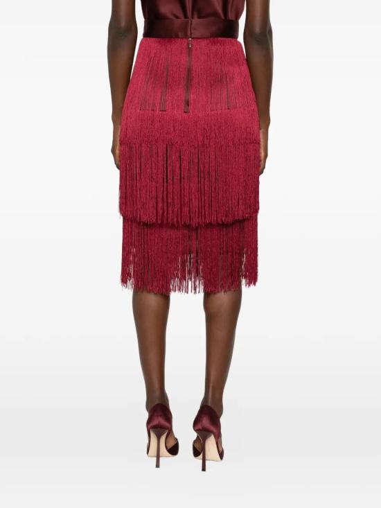 26FW 로산나 오캄포 스커트 RO418BURGUNDY Bordeaux - ROSANNA OCAMPO