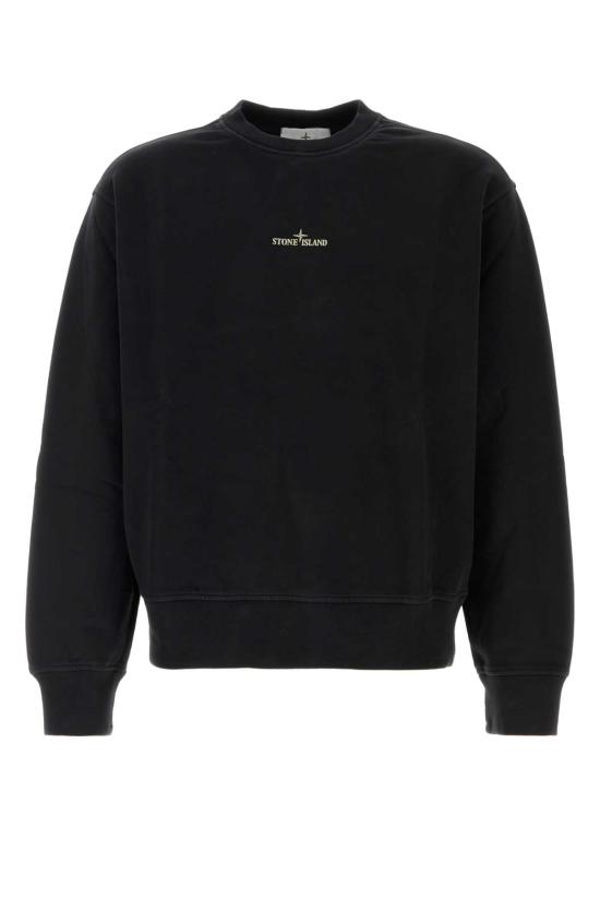 26FW 스톤 아일랜드 오가닉 코튼 로고 프린트 스웨트셔츠 L2S15 6100039 S0477 V0029 BLACK DOM