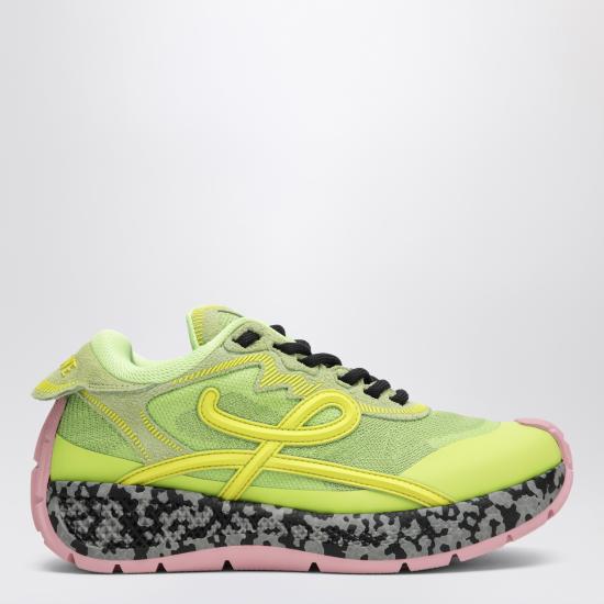26FW 로에베 포고 테크니컬 니트 스웨이드 스니커즈 L815282XAYSUE Green