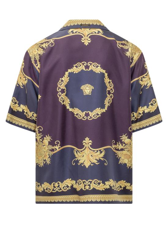 26FW 베르사체 긴팔 셔츠 10274701A19254 5UL30 NAVY AUBERGINE GOLD - VERSACE