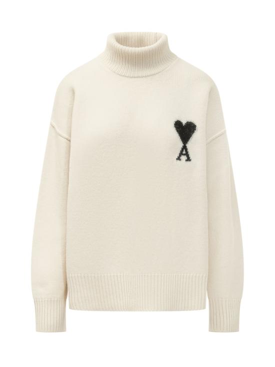 26FW 아미 ADC 터틀넥 스웨터 UKS839018 151 ECRU NOIR