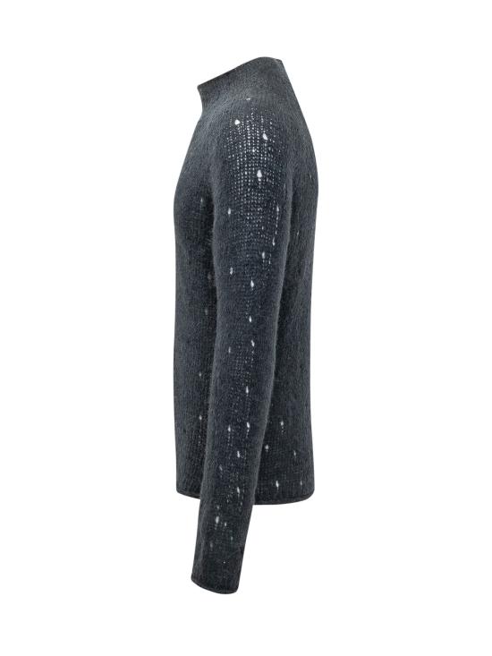 26FW 아워레가시 라이더 팝오버 재기드 알파카 터틀넥 M4263RB BLENDED BLUE - OUR LEGACY