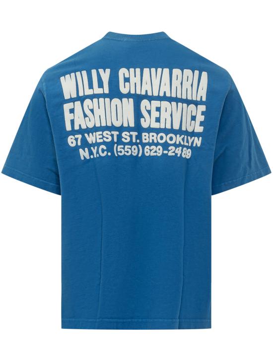 26FW 윌리 차바리아 반팔 티셔츠 MUJTE029061N 098 ROYAL BLUE - WILLY CHAVARRIA